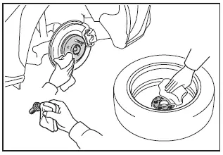 Subaru Solterra cleaning wheel contact surface before installation