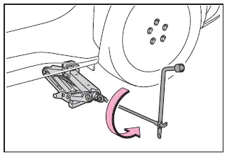 Subaru Solterra lowering vehicle after wheel installation