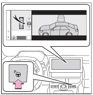 Subaru Solterra parking space detection display
