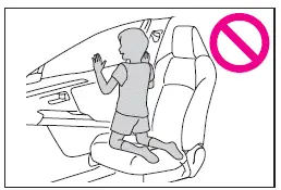 Subaru Solterra dashboard and steering wheel airbag deployment zones warning illustration