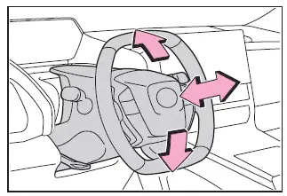 Subaru Solterra steering wheel tilt and telescopic adjustment