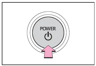 Subaru Solterra emergency stop power switch operation and braking procedure illustration