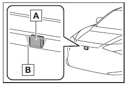 Subaru Solterra radar sensor and radar cover cleaning locations