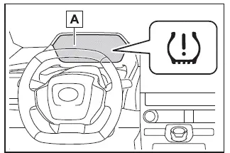 Subaru Solterra tire pressure system setting pressure wait message display
