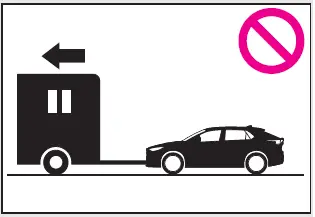 Subaru Solterra dinghy towing restriction warning illustration