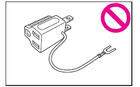 Subaru Solterra incorrect charging using power strip or multi outlet adapter unsafe example