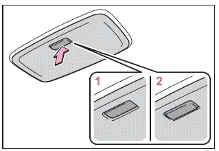 Subaru Solterra rear interior light switch and operation